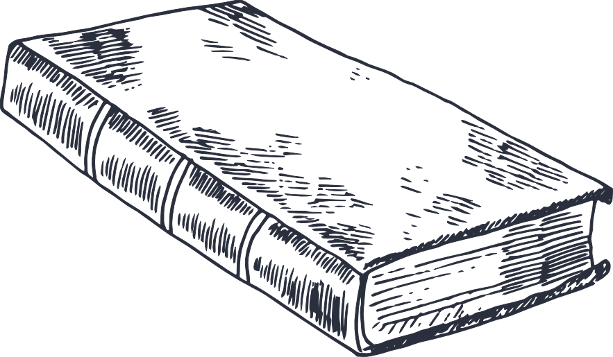Stacked books illustration